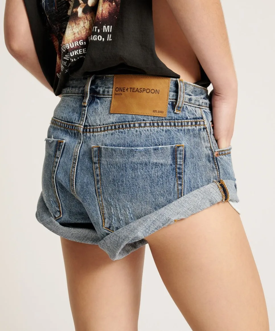 Denim Shorts|ONE TEASPOON Hollywood Low Waist Bandit Denim Shorts
