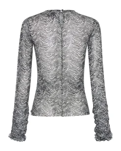 Tops|ONE TEASPOON Interference Ruffle Party Longsleeve Top