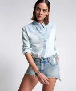 Denim Shorts|ONE TEASPOON Jailbird Le Wolves Mid Waist Denim Shorts