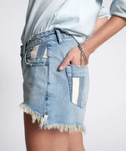 Denim Shorts|ONE TEASPOON Jailbird Le Wolves Mid Waist Denim Shorts