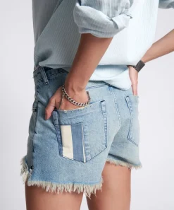 Denim Shorts|ONE TEASPOON Jailbird Le Wolves Mid Waist Denim Shorts