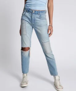 Denim Jeans|ONE TEASPOON Jailbird Truckers Mid Rise Straight Leg Jeans
