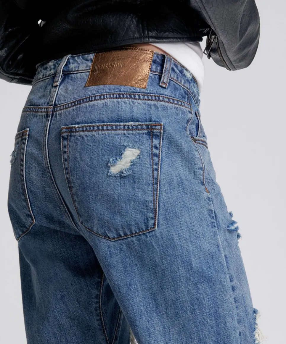 Denim Jeans|ONE TEASPOON Johnny Blue Messed Up Saints Boyfriend Jeans