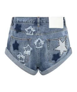 Denim Shorts|ONE TEASPOON Johnny Blue Star Bandits Low Waist Denim Shorts