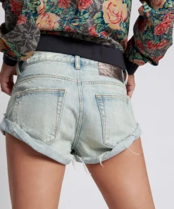 Denim Shorts|ONE TEASPOON Kansas Blue Bandit Low Waist Denim Shorts