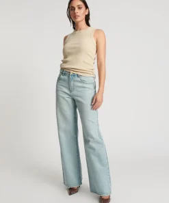Denim Jeans|ONE TEASPOON Kansas Blue Jackson Mid Waist Wide Leg Jeans