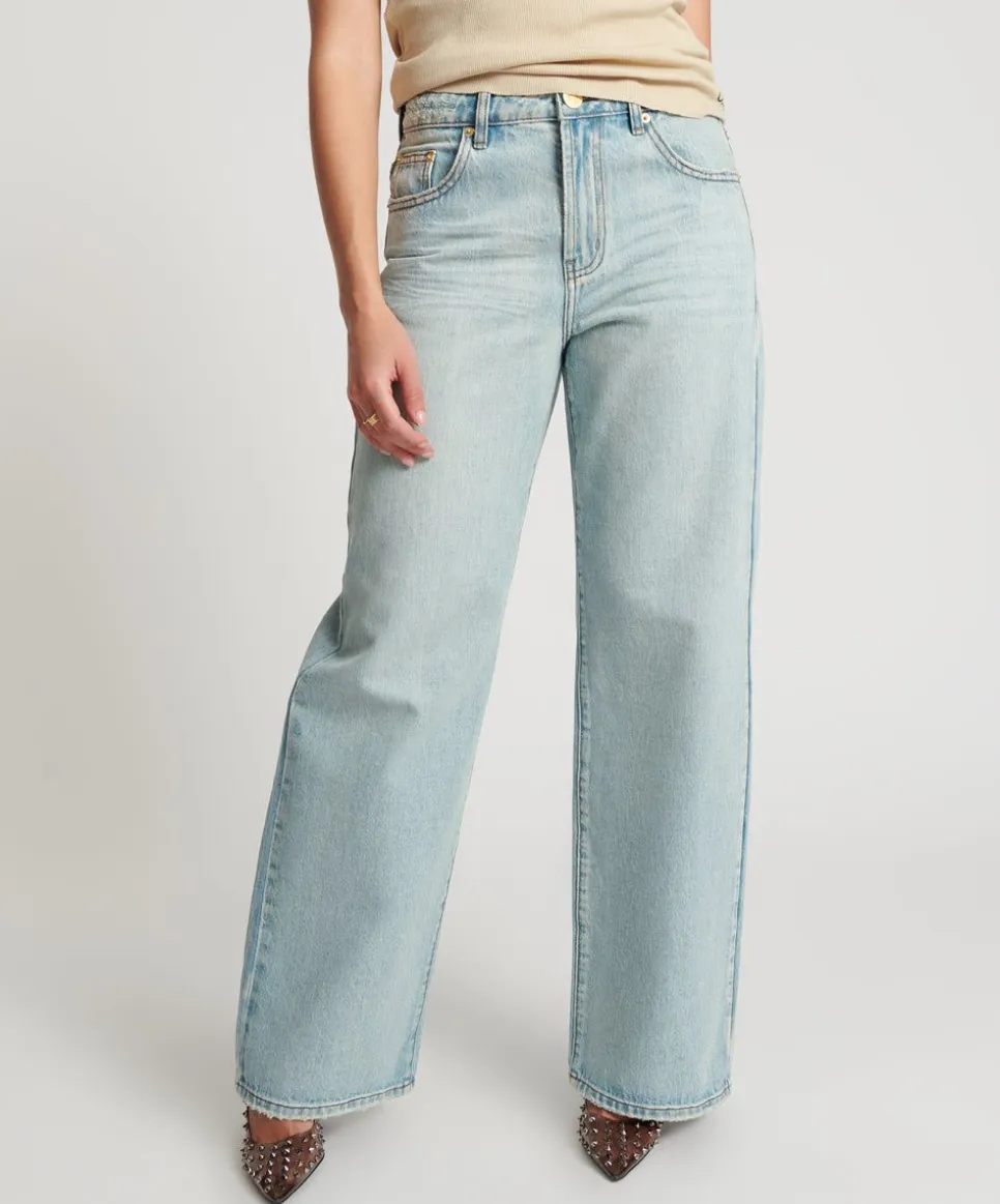 Denim Jeans|ONE TEASPOON Kansas Blue Jackson Mid Waist Wide Leg Jeans