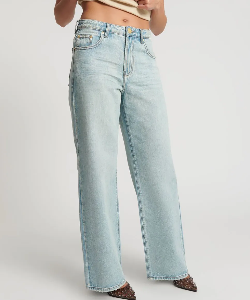Denim Jeans|ONE TEASPOON Kansas Blue Jackson Mid Waist Wide Leg Jeans