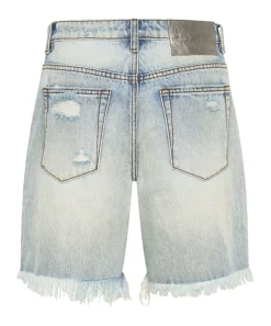 Denim Shorts|ONE TEASPOON Kansas Blue Jackson Mid Waist Wide Leg Shorts