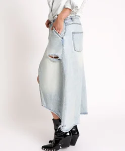 Denim Skirts|ONE TEASPOON Kansas Blue Mrs Carter Long Denim Skirt