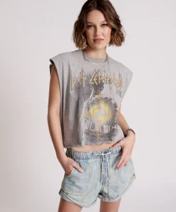 Denim Shorts|ONE TEASPOON Kansas Blue Shabby Bandit Drawstring Boyfriend Shorts