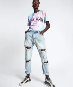 Denim Jeans|ONE TEASPOON Kansas Blue Trashed Saints Boyfriend Jeans