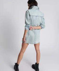 Midi & Maxi Dresses|ONE TEASPOON Kansas Blue Trucker Shirt Dress
