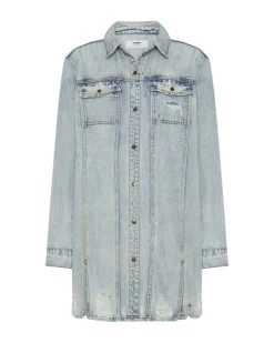 Midi & Maxi Dresses|ONE TEASPOON Kansas Blue Trucker Shirt Dress