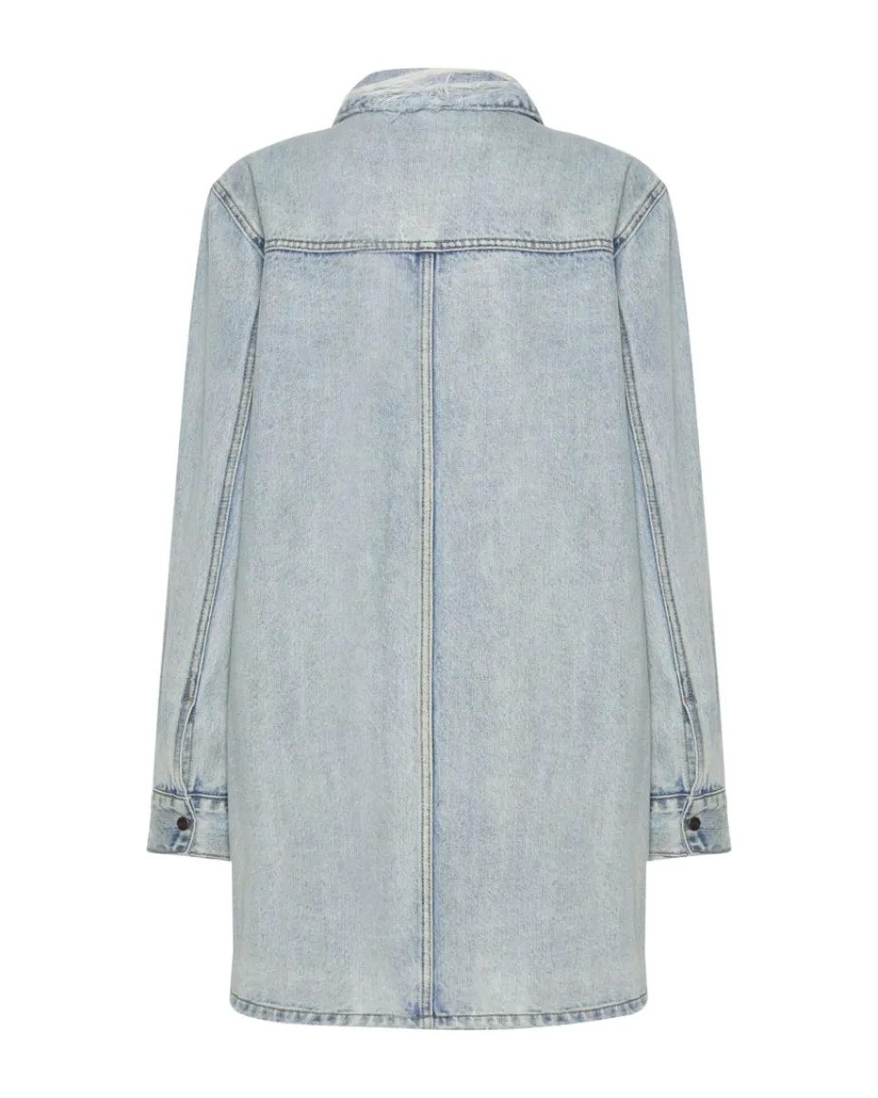 Midi & Maxi Dresses|ONE TEASPOON Kansas Blue Trucker Shirt Dress