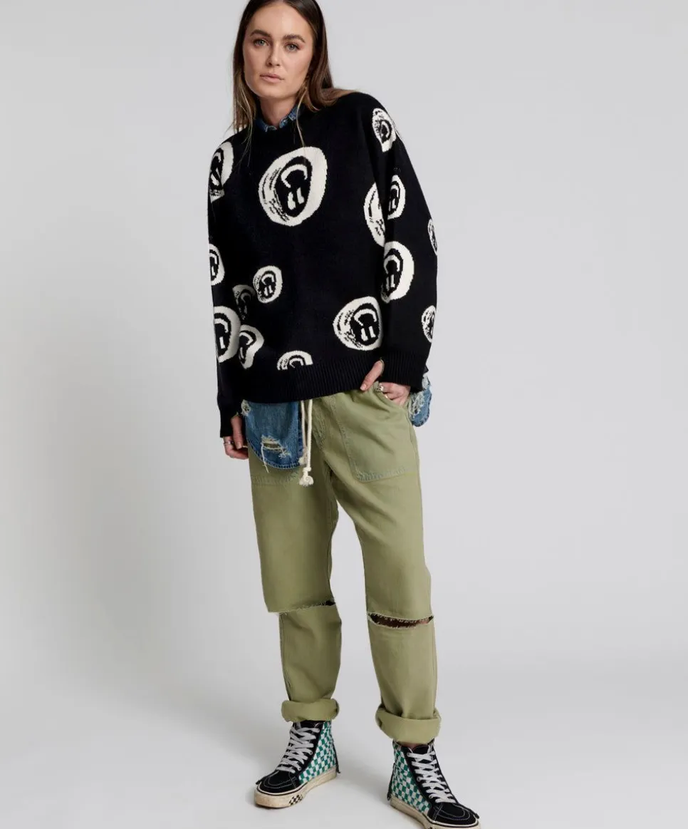 Denim Jeans|ONE TEASPOON Khaki Haze Shabbies Drawstring Boyfriend Jeans