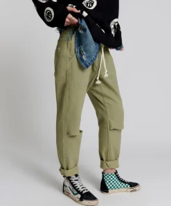 Denim Jeans|ONE TEASPOON Khaki Haze Shabbies Drawstring Boyfriend Jeans