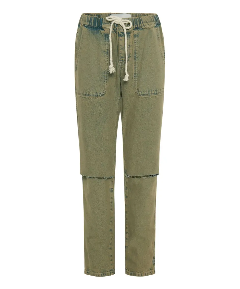 Denim Jeans|ONE TEASPOON Khaki Haze Shabbies Drawstring Boyfriend Jeans