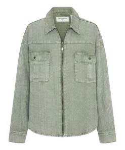 Shirts|ONE TEASPOON Khaki Logo Jacquard Daria Shacket
