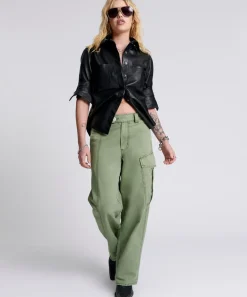 Denim Jeans|ONE TEASPOON Khaki New Fiction Wide Leg Cargo Jeans
