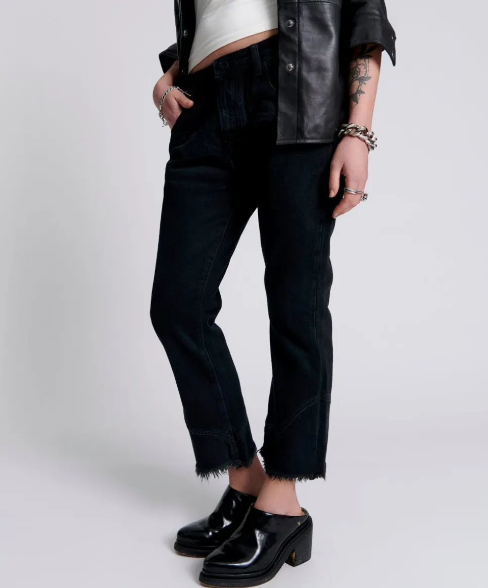 Denim Jeans|ONE TEASPOON Kicks Mid Waist Kick Flare Jeans