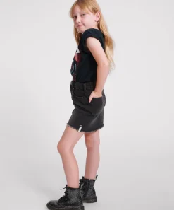 Clothing|ONE TEASPOON Kids Black Punk 2020 Mini High Waist Denim Skirt