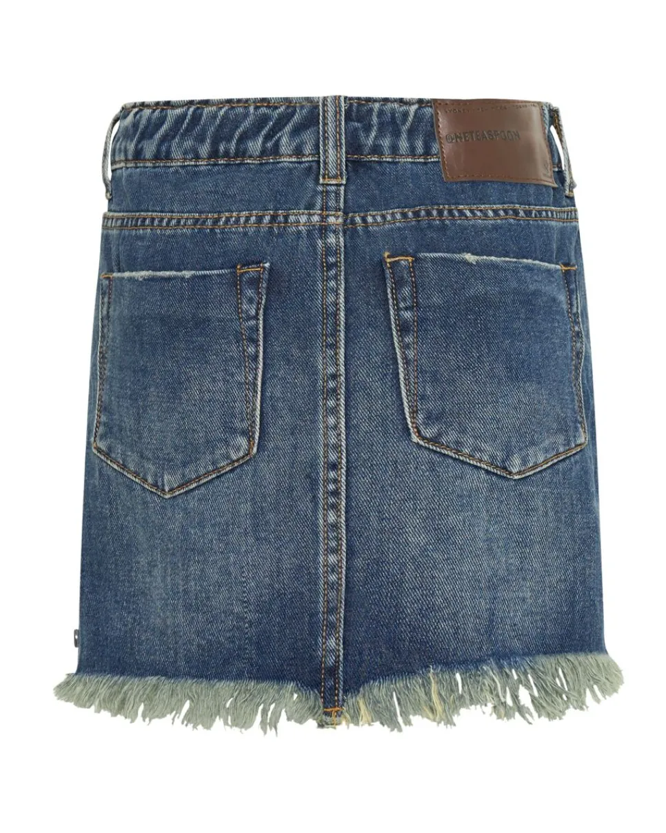 Clothing|ONE TEASPOON Kids Dirty Indigo 2020 Mini High Waist Denim Skirt