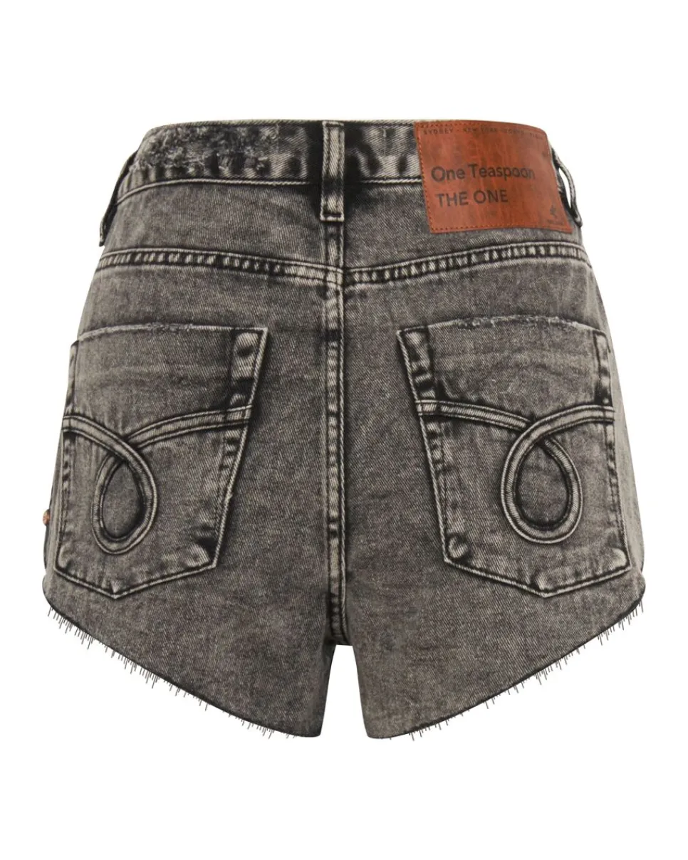 Denim Shorts|ONE TEASPOON Laced Up The One Fitted Cheeky Denim Shorts