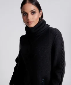 Knitwear|ONE TEASPOON Laddered Roll Neck Sweater