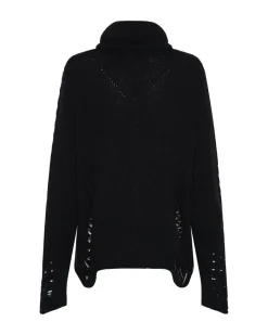 Knitwear|ONE TEASPOON Laddered Roll Neck Sweater