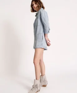 Denim Jumpsuits|ONE TEASPOON Le Stripe Prophecy Jumpsuit