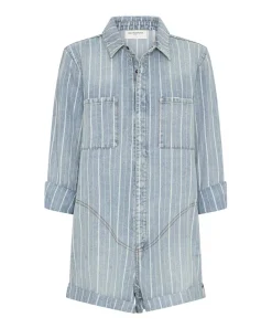 Denim Jumpsuits|ONE TEASPOON Le Stripe Prophecy Jumpsuit