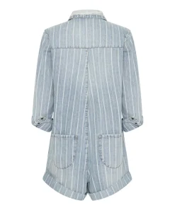 Denim Jumpsuits|ONE TEASPOON Le Stripe Prophecy Jumpsuit