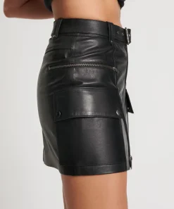 Bottoms|ONE TEASPOON Leather Biker Mini Skirt