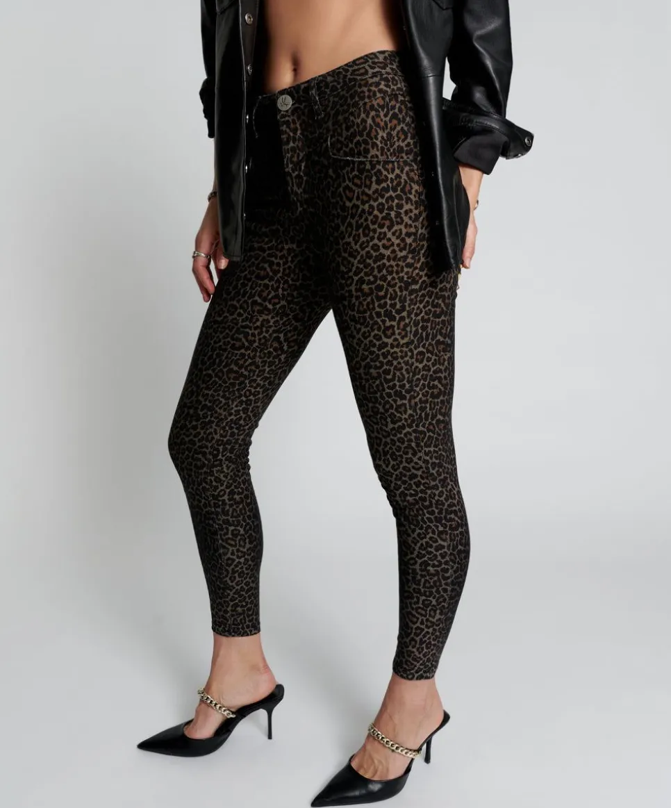 Denim Jeans|ONE TEASPOON Leopard Preachers High Waist Skinny Jeans