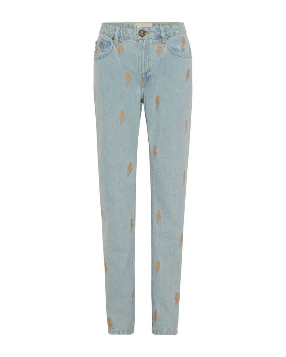 Denim Jeans|ONE TEASPOON Lightning Bolt Awesome Baggies High Waist Straight Jeans