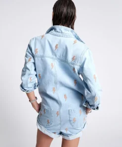 Denim Jumpsuits|ONE TEASPOON Lightning Bolt Prophecy Jumpsuit