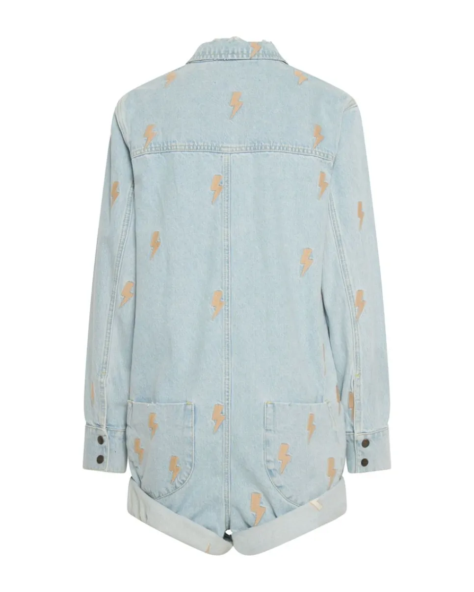 Denim Jumpsuits|ONE TEASPOON Lightning Bolt Prophecy Jumpsuit