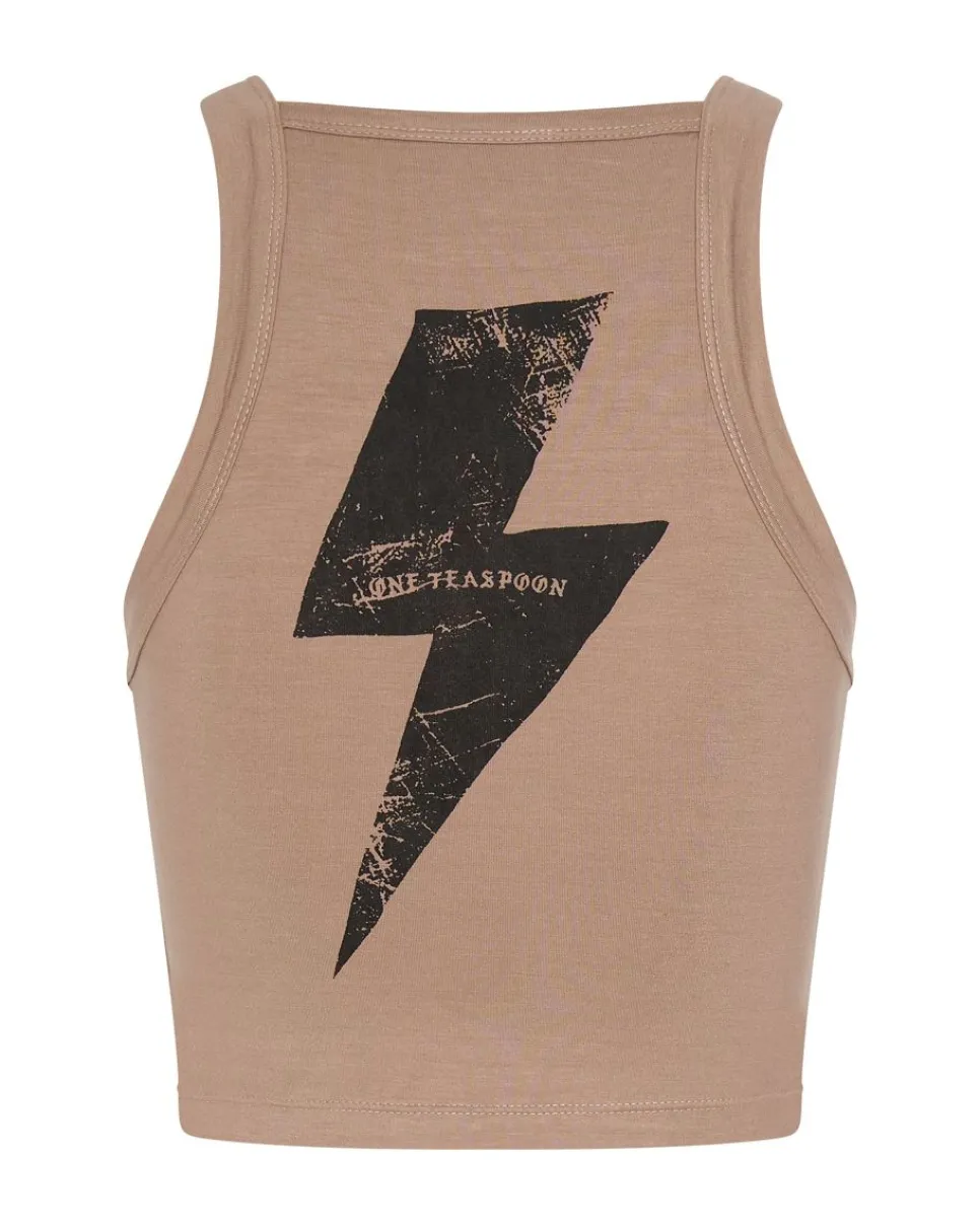 Tees & Tanks|ONE TEASPOON Lightning Bolt Rally Tank