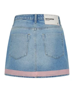 Denim Skirts|ONE TEASPOON Linear Blue 2020 Mini High Waist Denim Skirt