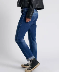 Denim Jeans|ONE TEASPOON Luxe Power Blue Shabbies Drawstring Boyfriend Jeans