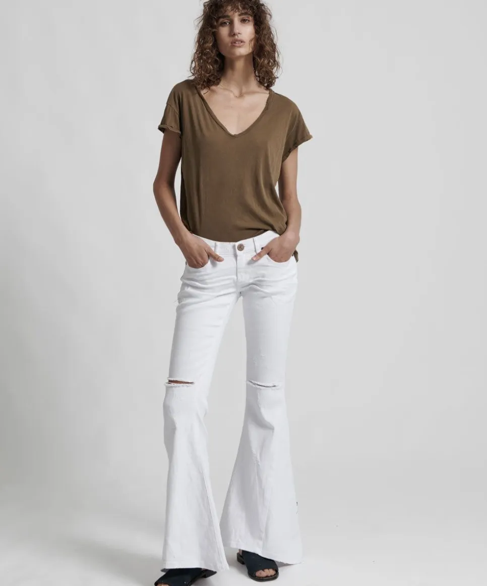 Denim Jeans|ONE TEASPOON Luxe White Marines