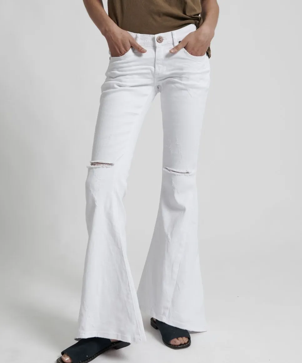 Denim Jeans|ONE TEASPOON Luxe White Marines