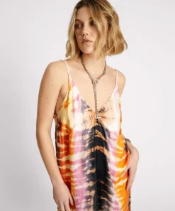 Mini Dresses|ONE TEASPOON Make Waves Hand Dyed Satin Slip Dress