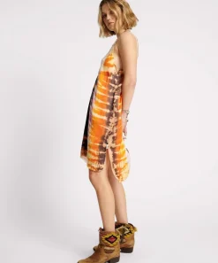 Mini Dresses|ONE TEASPOON Make Waves Hand Dyed Satin Slip Dress