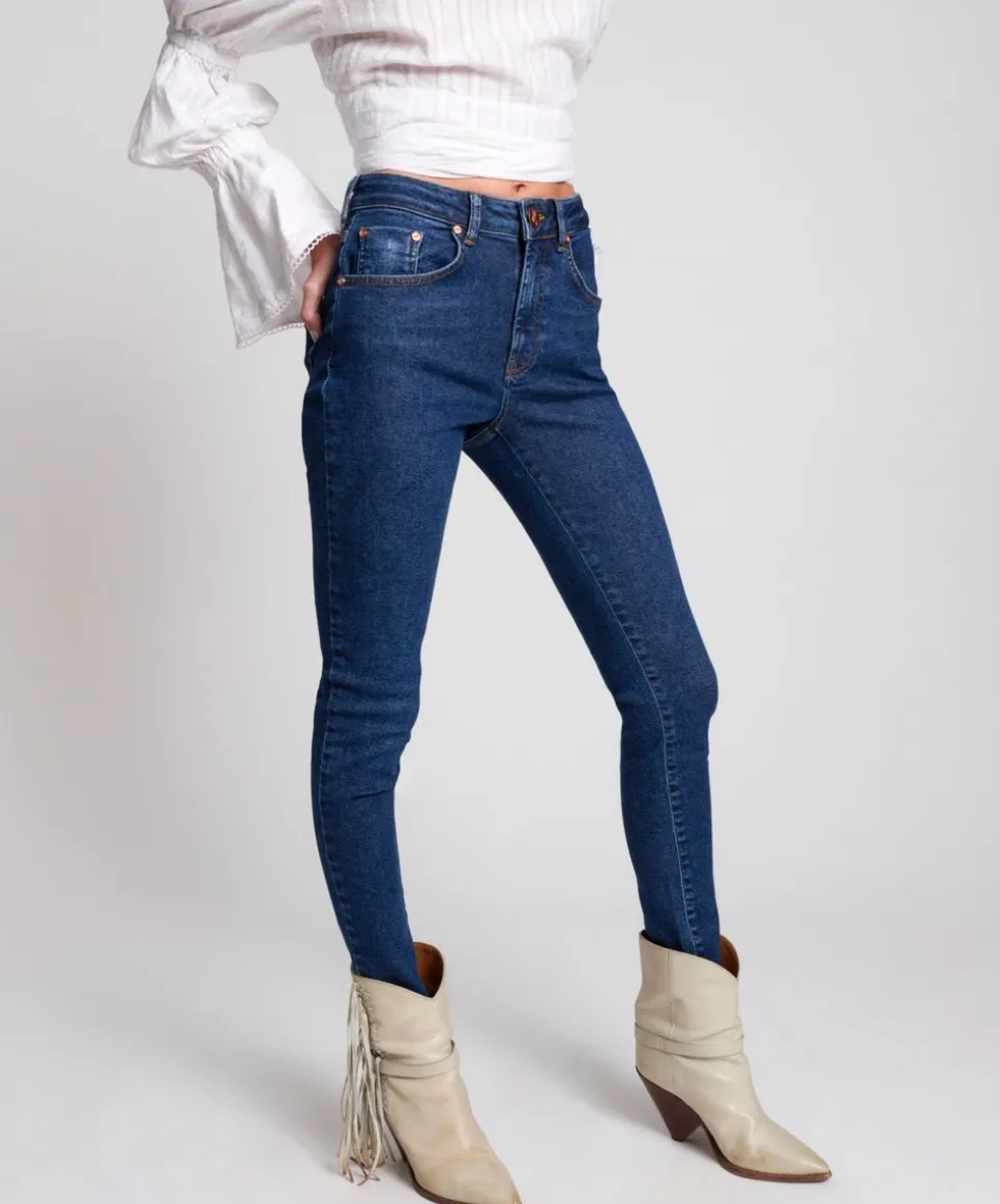 Denim Jeans|ONE TEASPOON Manhattan Blue Super High Waist Freebrids 11