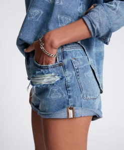 Denim Shorts|ONE TEASPOON Medusa Bandits High Waist Denim Shorts