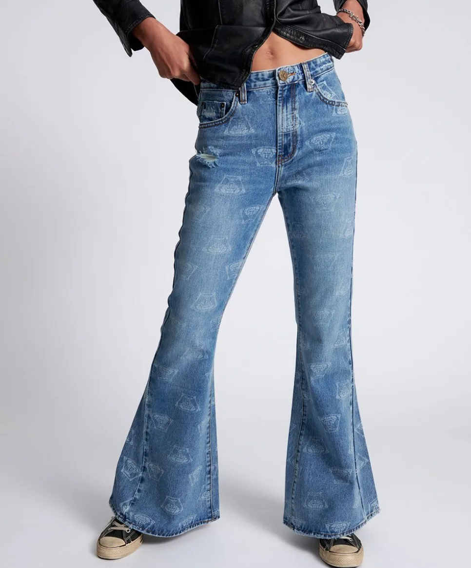 Denim Jeans|ONE TEASPOON Medusa Marines Low Waist Extreme Flare Jeans
