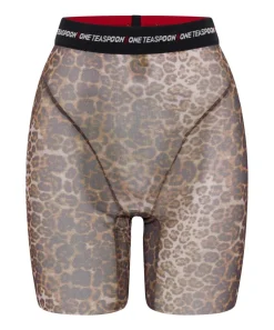 Bottoms|ONE TEASPOON Mesh Animal Bike Shorts