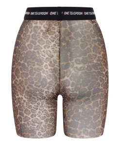 Bottoms|ONE TEASPOON Mesh Animal Bike Shorts